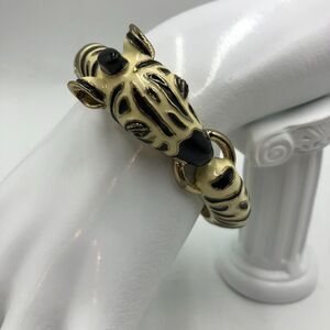 Zebra Women's Bangle Bracelet Magnetic Closure Animal Safari Costume Jewelry